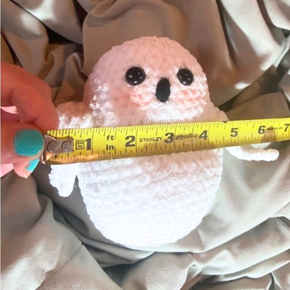 Plush Hedwig Handmade Harry Potter Soft Snowy White Owl Hogwarts Stuffed Animal - Picture 5 of 5